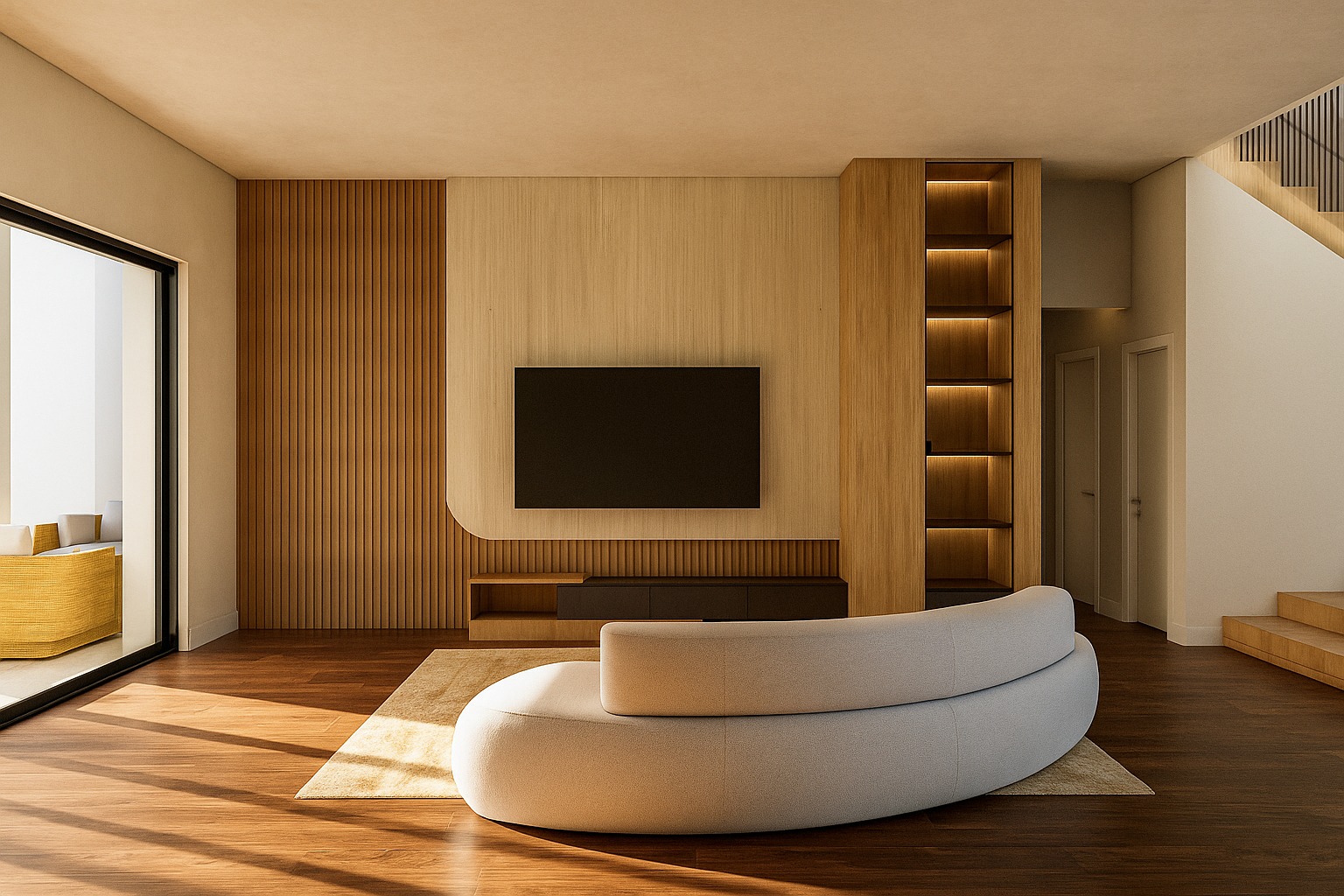 Projeto de Living em 3D realista